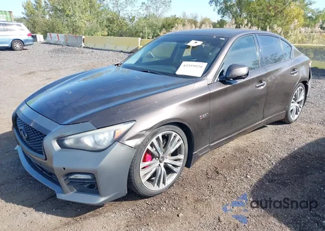 2016 Infiniti Q50 3.0T Red Sport 400 from USA, damaged, VIN JN1FV7AR5GM451254